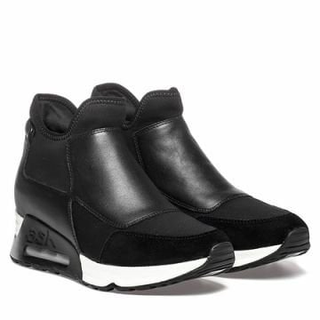Damen Lazer Sneaker – Schuhe, Schwarz