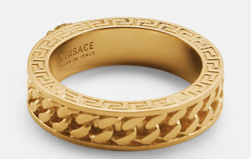 RING MIT KETTE MIT MEDUSA – Ring, Gold