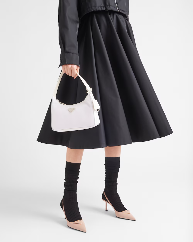 Brushed leather slingback pumps - Topuklu Ayakkabı