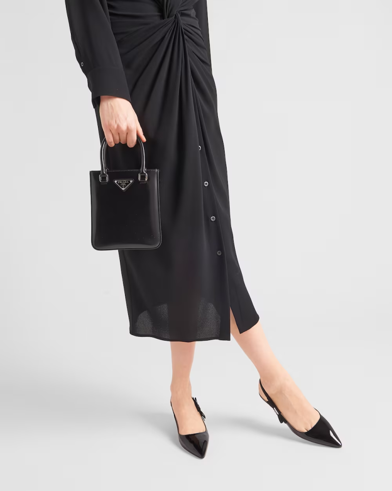 Patent leather slingbacks - Topuklu Ayakkabı