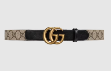 GG belt with Double G buckle - Belt, Patterned
