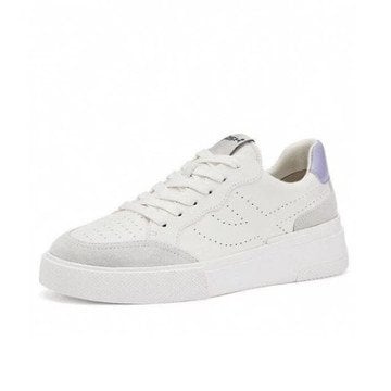 Panelled Leather Sneakers - Ayakkabı, Beyaz