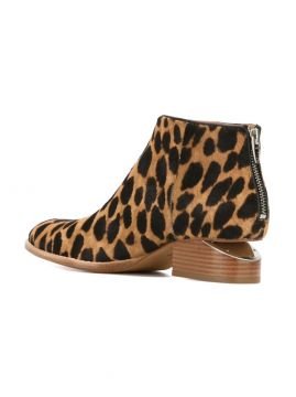 'Kori' leopard print ankle boots - Ayakkabı, Desenli