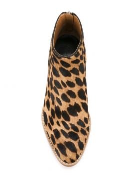 'Kori' leopard print ankle boots - Ayakkabı, Desenli