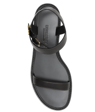 Monogram Motif flat sandals - Sandalet, Siyah