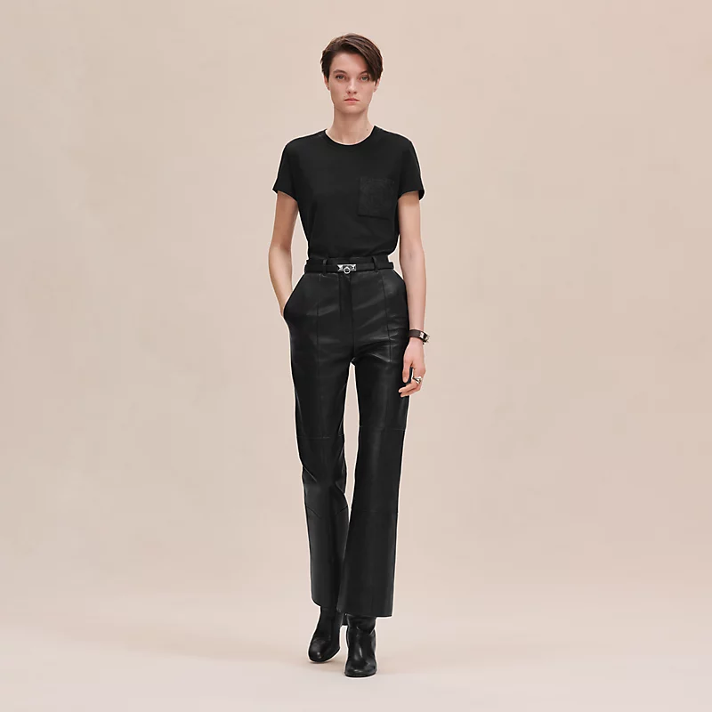 Straight T-shirt with embroidered pocket - Üst Giyim - T-Shirt