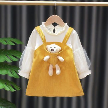 Bear Toys Dress, Yellow