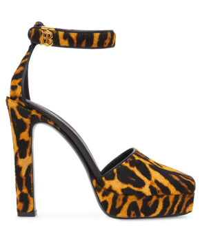 Sandalen mit Leopardenmuster - Schuhe, Gemustert