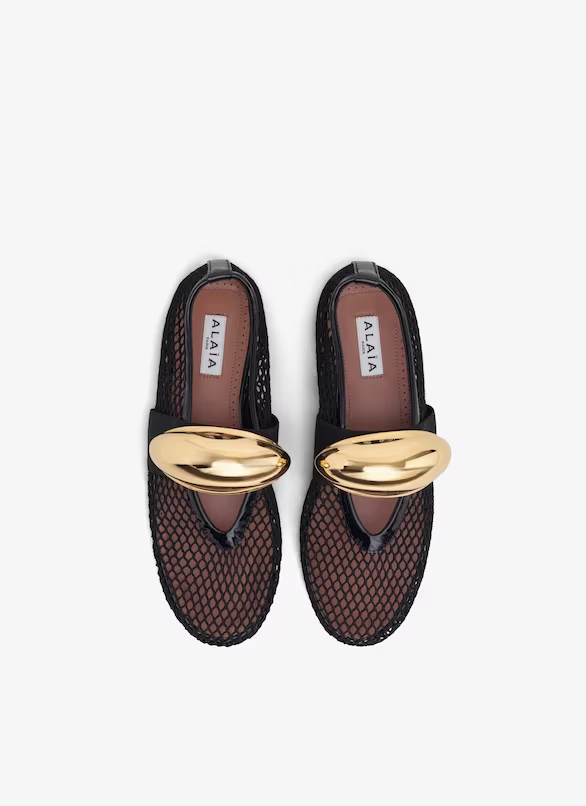 BALLET FLATS JEWEL IN FISHNET - Babet