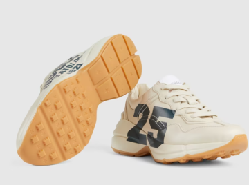 Rhyton-Sneaker für Damen mit „25“ – Schuhe, Creme