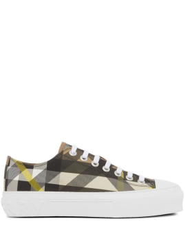 Exaggerated Check-print sneakers - Shoes, Patterned