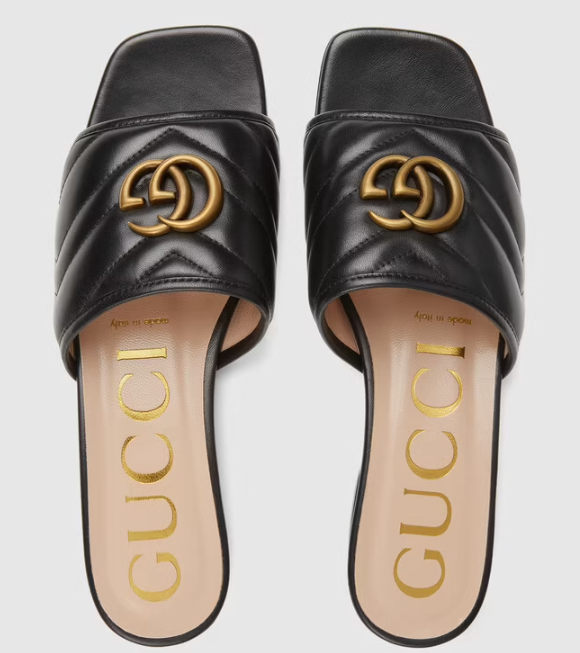 Gucci double g slides deals