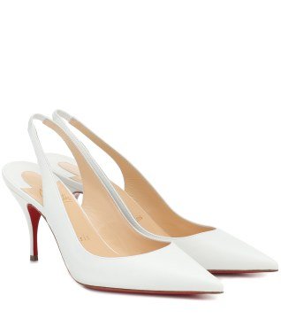 Clare Sling 80 leather pumps - Shoes, White