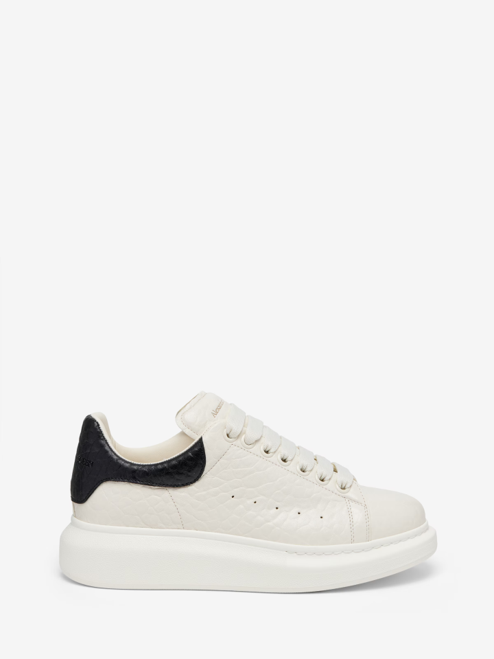 Women's Oversized Sneakers in Off-White/Black - Ayakkabı