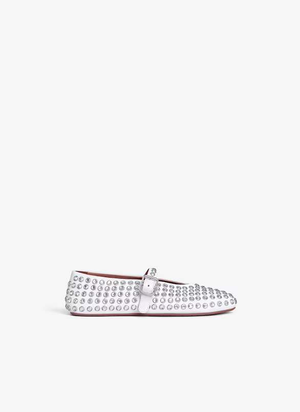 STRASS LAMBSKIN BALLET FLATS - Babet