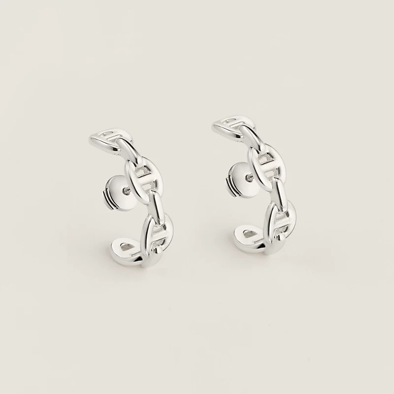 Chained Anchor Chain Climber Earrings - Küpe