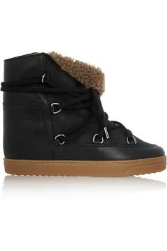 Nowles Shearling Concealed Boots - Boots, Black