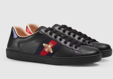 Herren-Sneaker mit Ace-Stickerei – Schuhe, Schwarz