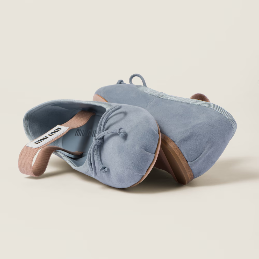 Suede ballerinas store