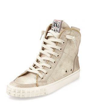 Shake Metallic Zip-Back High-Top - Ayakkabı, Gold