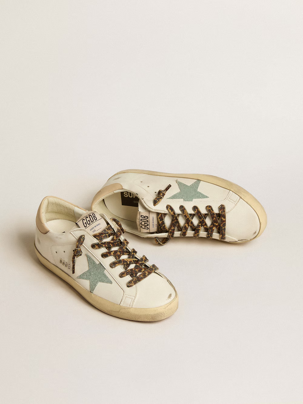 Superstar glitter sneaker golden goose top