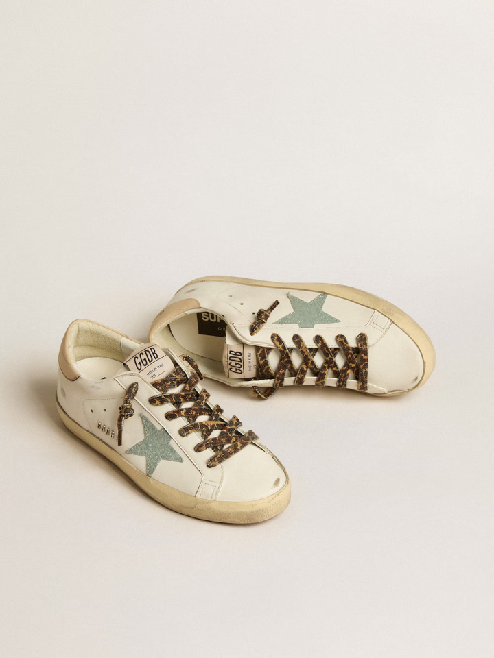 star-patch lace-up sneakers - Shoes, White
