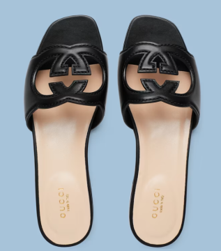 Women's Interlocking G cut-out slide sandal - Terlik