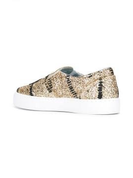 metallic slip-on sneakers - Ayakkabı, Gold