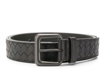 intreciato weave belt - Belt, Brown