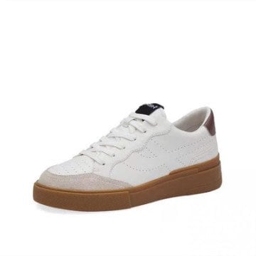 Leder-Sneaker mit Einsätzen – Schuhe, Weiß