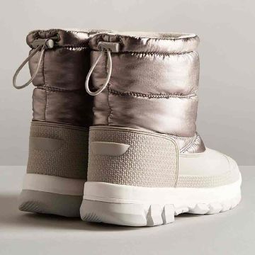 Metallic Short Boots - Bot, Vizon Gri