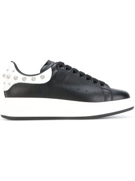 studded extended sole sneakers - Shoes, Black