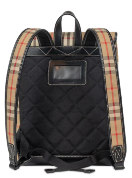 Vintage Check Cotton Backpack -  Çocuk Sırt Çantası, Desenli