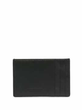 Intrecciato leather cardholder - Card Holder, Black