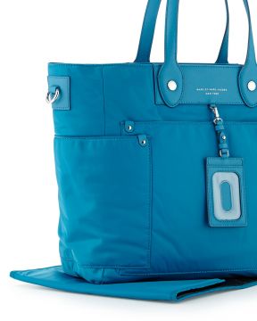 Preppy Nylon Eliz-A-Baby Diaper Bag - Bag, Blue