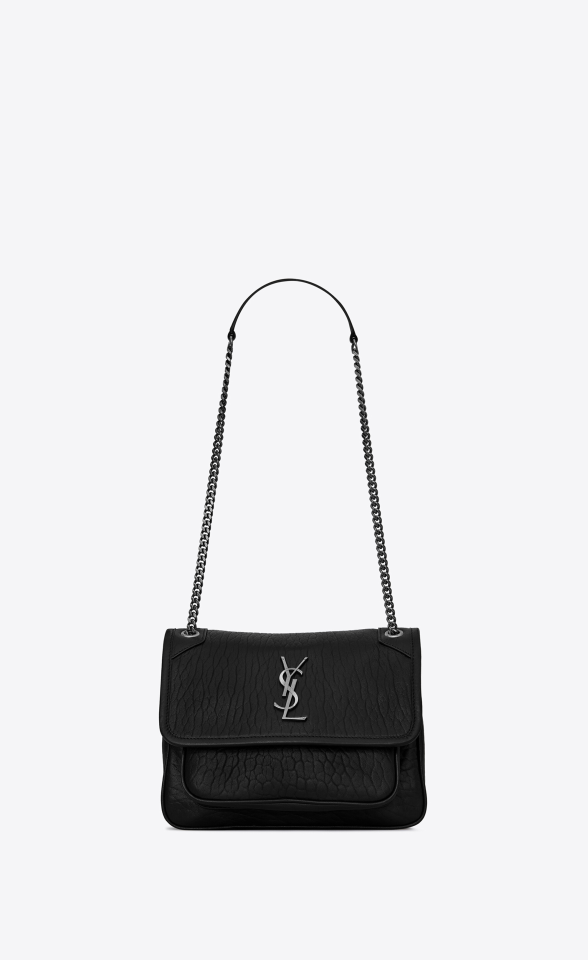 BORSA NIKI BABY IN PELLE DI AGNELLO MARTELLATA - Çanta