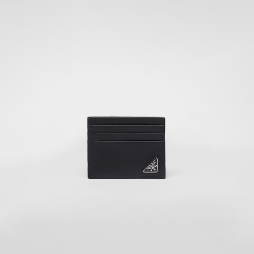 Saffiano leather card holder - Wallet, Black
