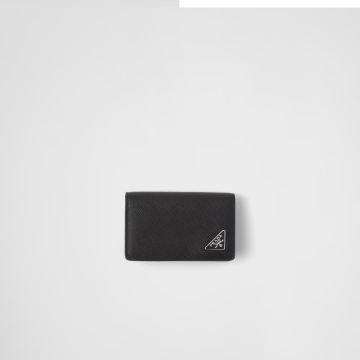 Saffiano leather card holder - Wallet, Black