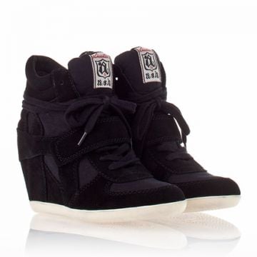 Bowie Suede and Canvas Wedge Sneaker - Ayakkabı