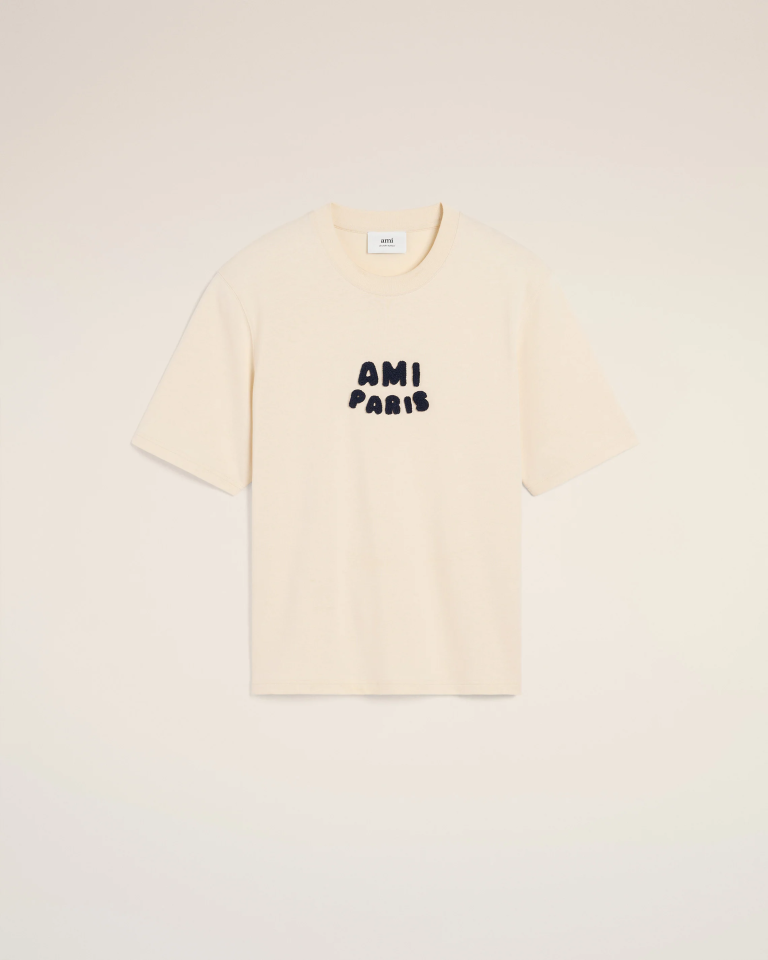 Cotton T-Shirt Ami Paris Patch - Tshirt