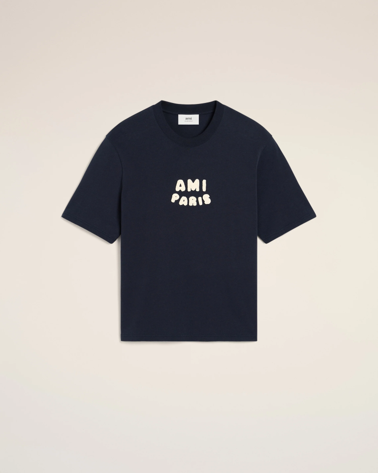 Cotton T-Shirt Ami Paris Patch - Tshirt