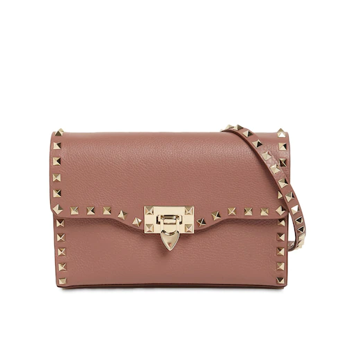 Valentino SMALL ROCKSTUD GRAINED LEATHER BAG Women s Clutch Bag Model