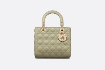 Lady Dior Medium Bag - Bag, Cream