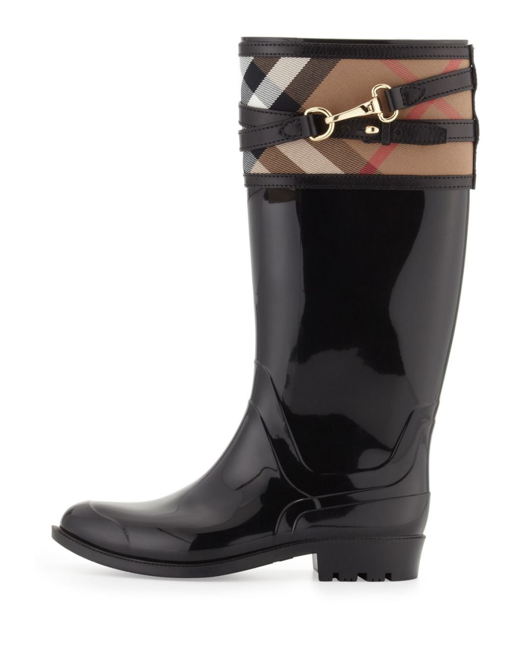 Burberry outlet rain boots on sale