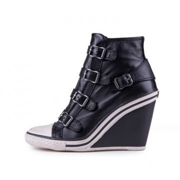 Thelma Leather Sneaker - Shoes, Black