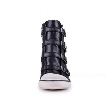 Thelma Leather Sneaker - Shoes, Black