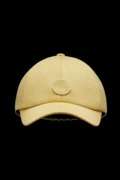Baseballkappe aus Wolle und Kaschmir – Mütze, Gelb