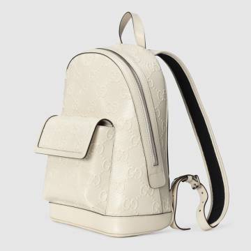 GG embossed backpack - Backpack, Cream