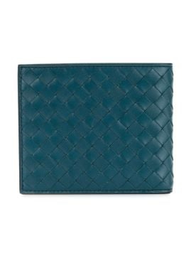 intrecciato weave bifold wallet - Wallet, Green