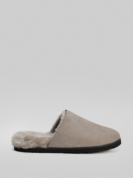 SOFT SHEARLING SLIPPER - Terlik, Kahverengi